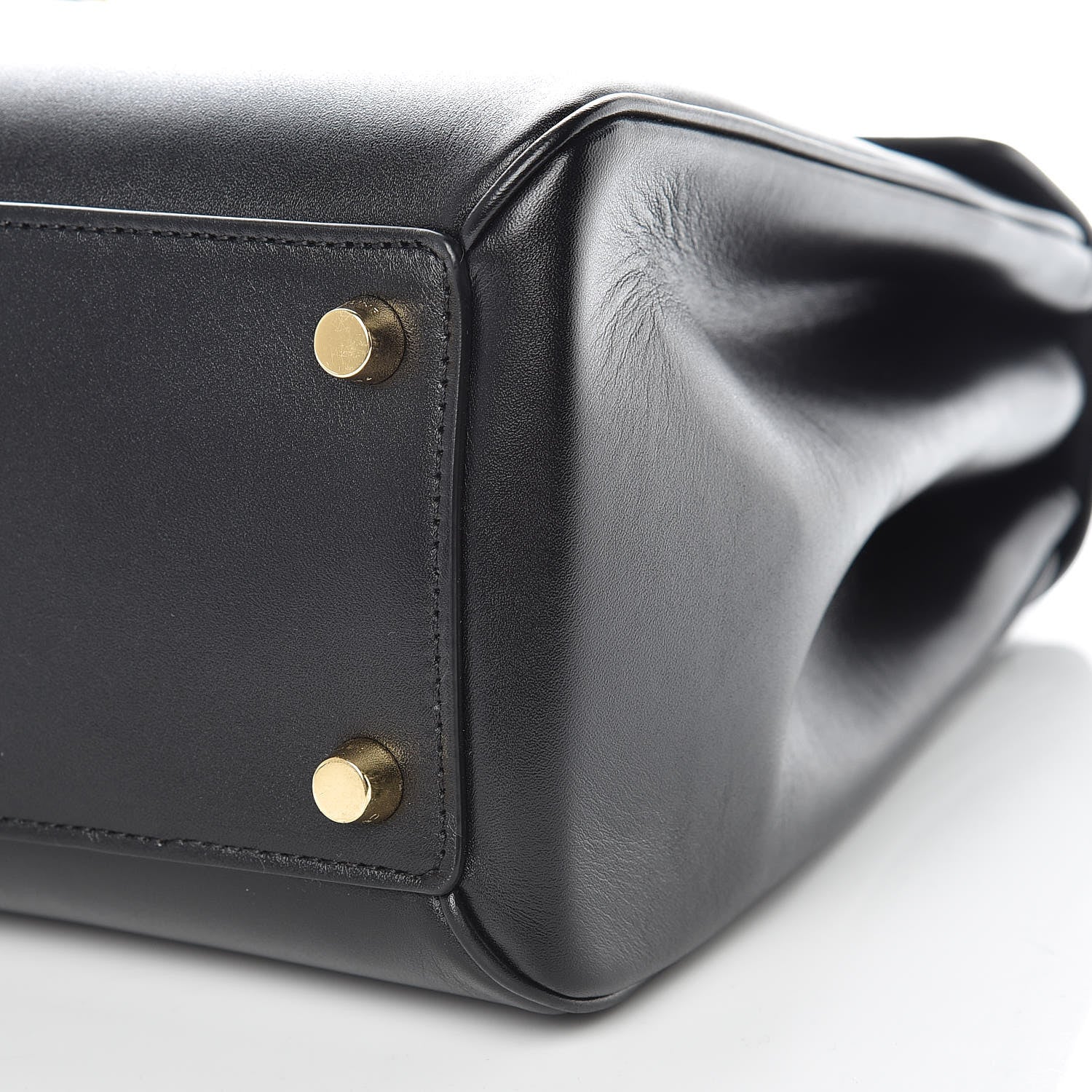 Celine Satinated Calfskin Medium 16 Top Handle Bag Black 11 of 14