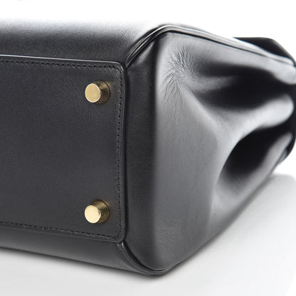 Celine Satinated Calfskin Medium 16 Top Handle Bag Black 11 of 14
