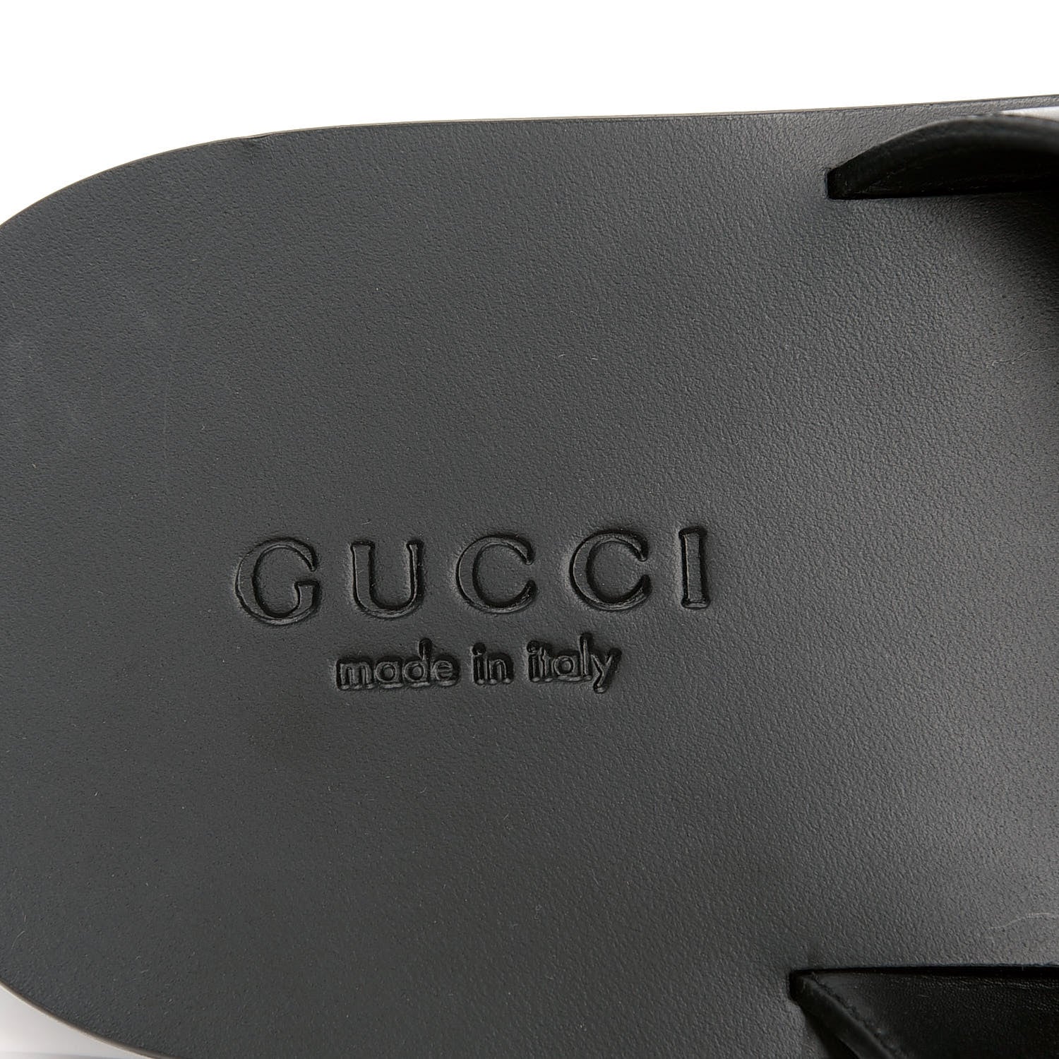 Gucci Rei Calfskin Cirano Lux Mens GG Marmont Thong Flat Sandals 8 Black 6 of 6