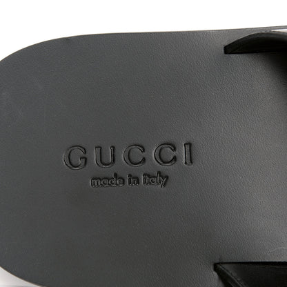 Gucci Rei Calfskin Cirano Lux Mens GG Marmont Thong Flat Sandals 8 Black 6 of 6