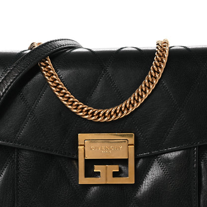 Givenchy Goatskin Quilted Small GV3 Shoulder Bag Black 7 of 9