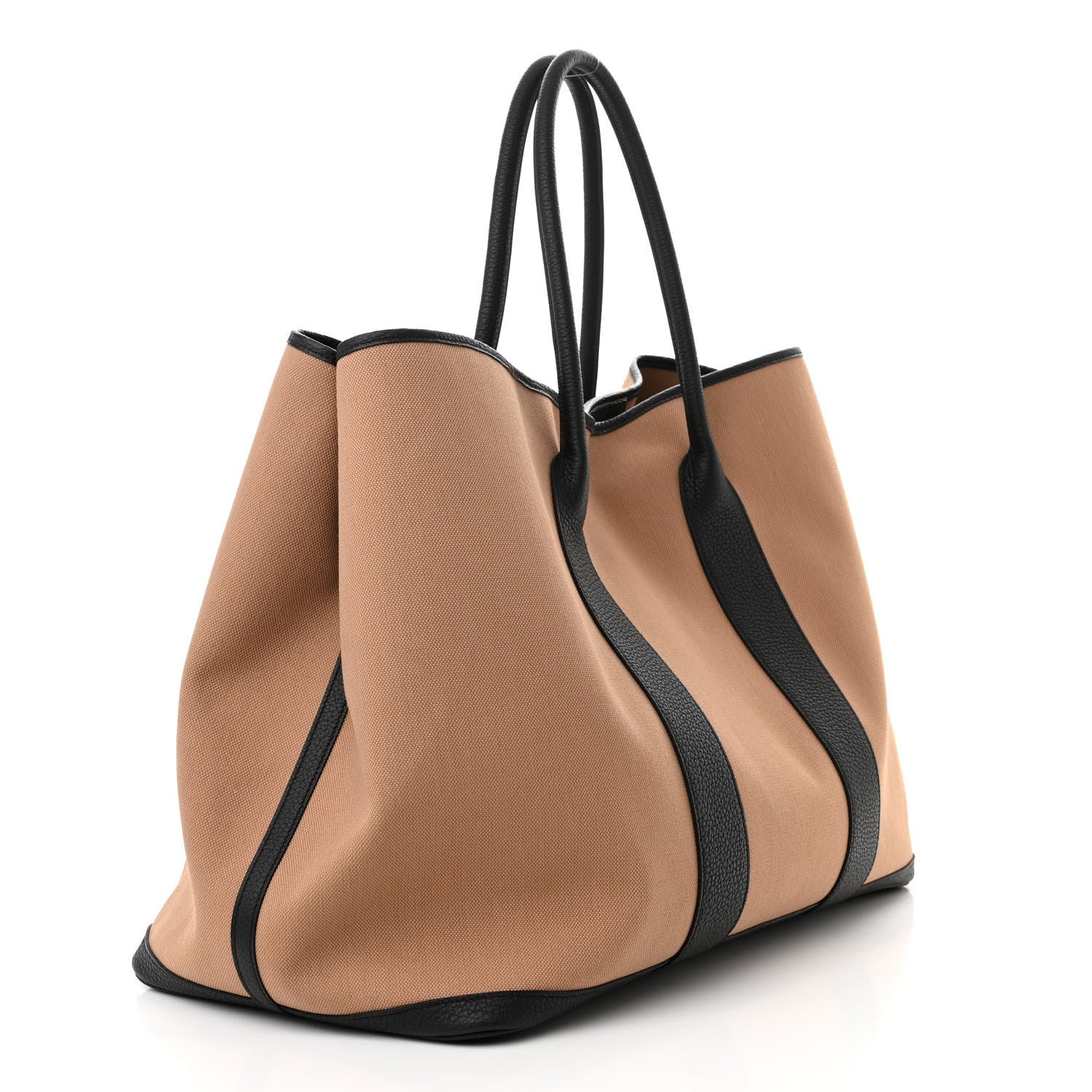 Hermes Toile Militaire Negonda Garden Party 49 GM Chai Black 3 of 12