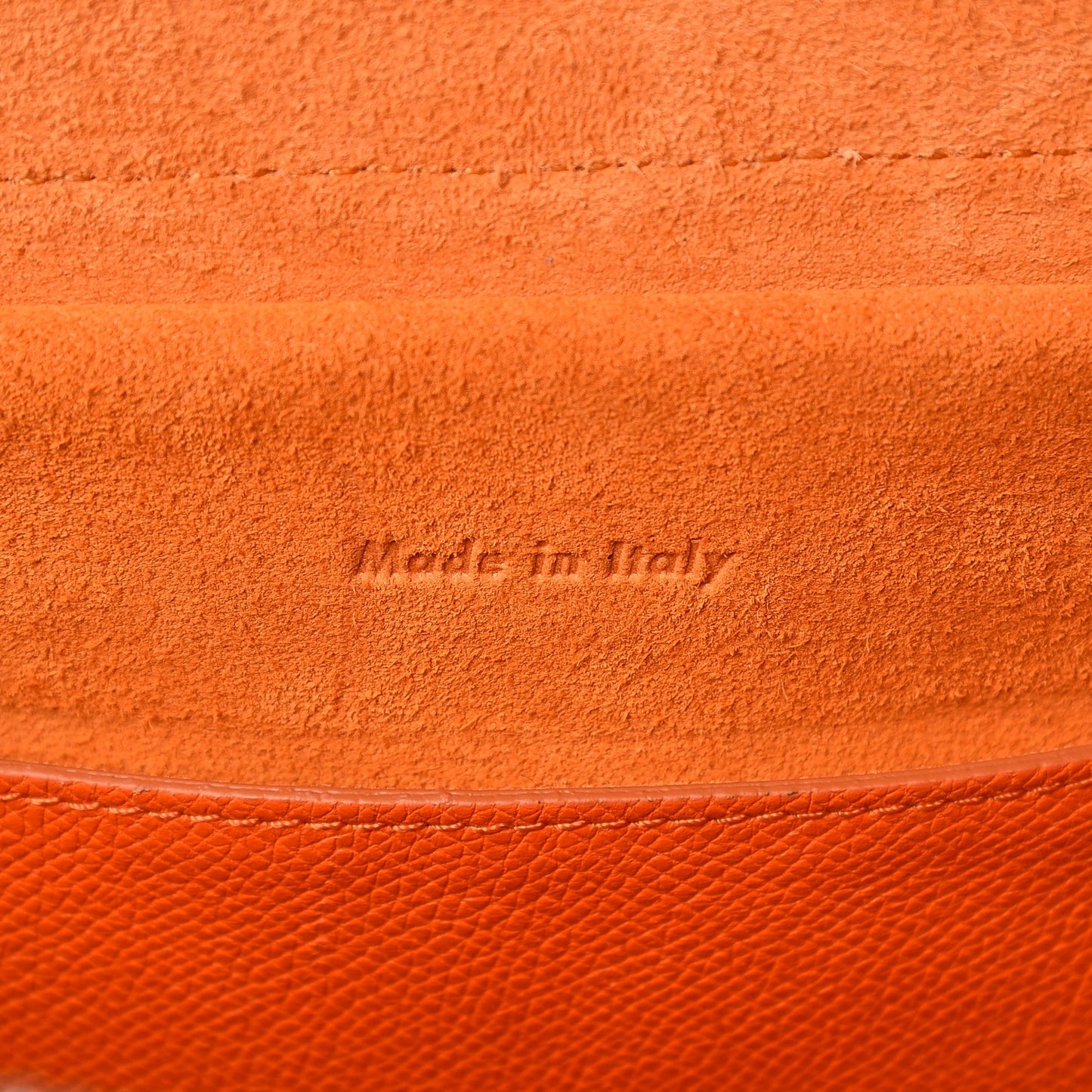 Baby Grained Calfskin Micro Belt Bag Orange
