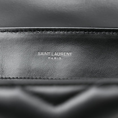 Saint Laurent Calfskin Y Quilted Monogram Monochrome Medium Loulou Chain Satchel Black 5 of 9