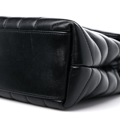 Saint Laurent Calfskin Y Quilted Monogram Small Loulou Chain Satchel Black 10 of 12