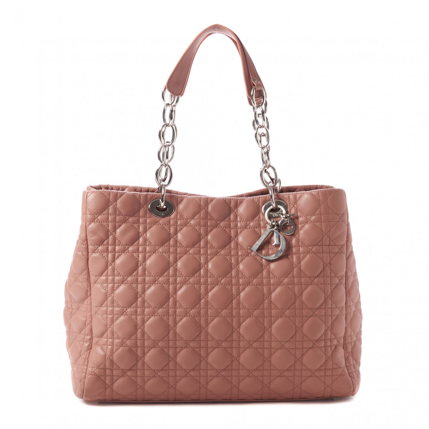 Lambskin Cannage Large Dior Soft Shopping Tote Bois de Rose