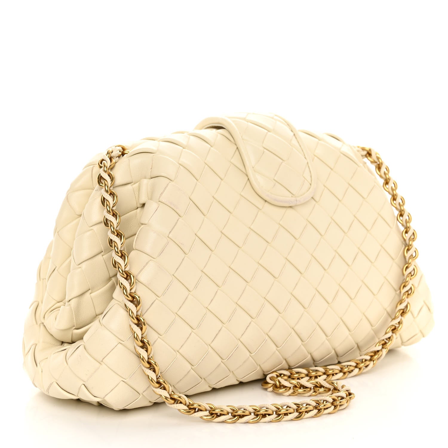 Bottega Veneta Nappa Intrecciato Teen The Lauren 1980 Clutch With Chain String 3 of 9