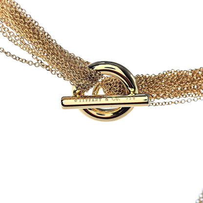 Tiffany 18K Yellow Gold Heart Mesh Toggle Necklace 6 of 6