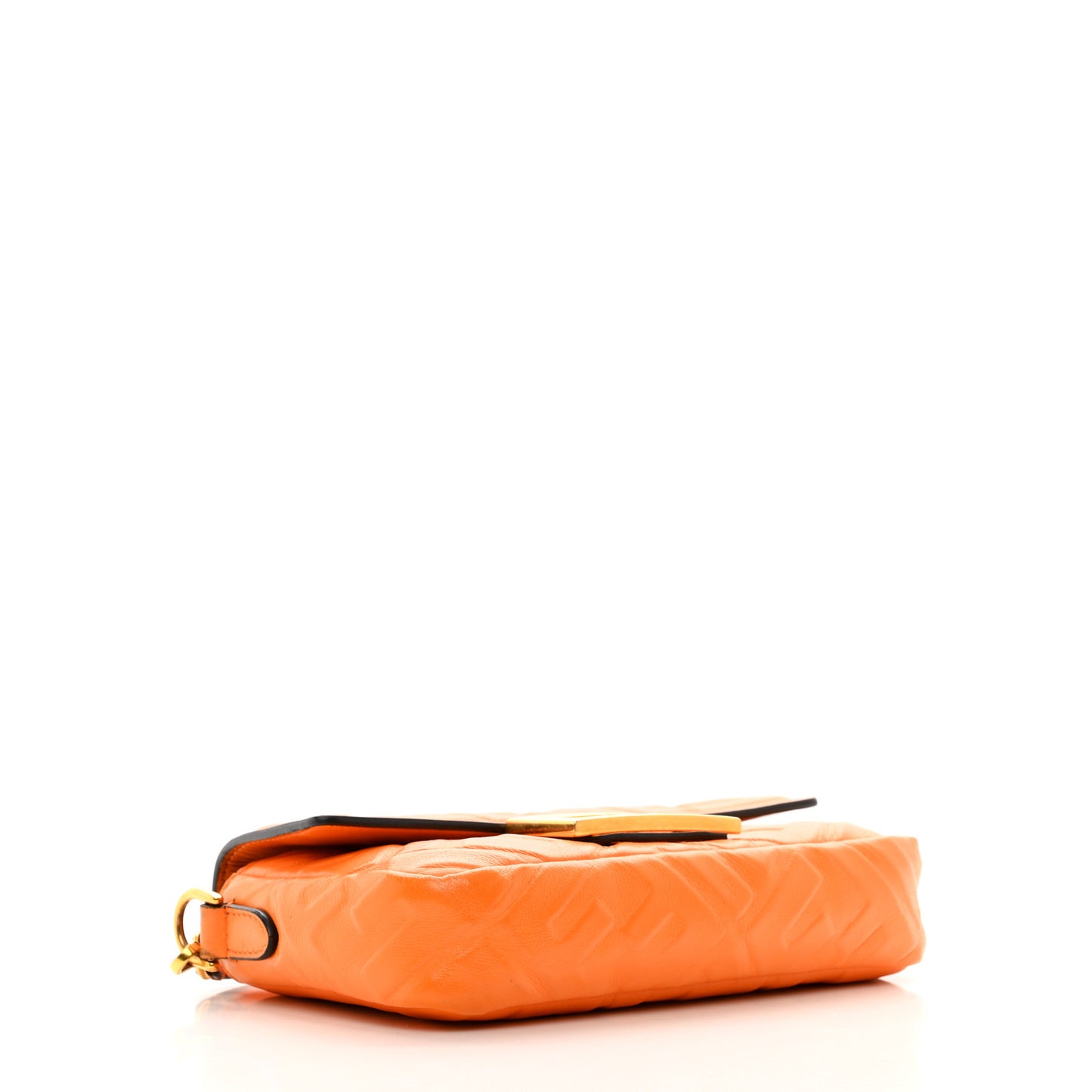 Nappa FF 1974 Embossed Mini Baguette Clementine