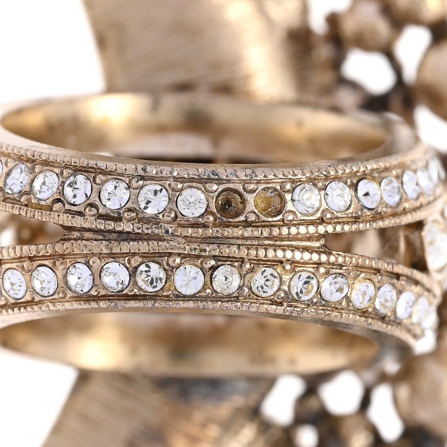 Crystal Pearl CC Ring 52/6 Gold White