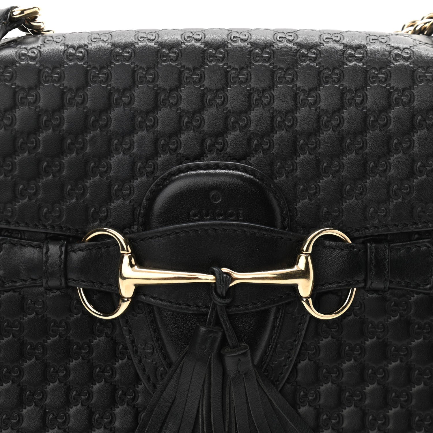 Gucci Microguccissima Medium Emily Chain Shoulder Bag Black 8 of 11