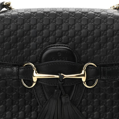 Gucci Microguccissima Medium Emily Chain Shoulder Bag Black 8 of 11