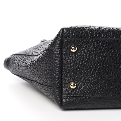 Burberry Signature Grain Calfskin Medium Welburn Tote Black 9 of 11