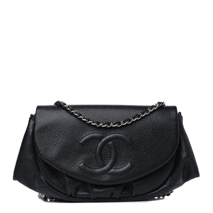 Chanel Caviar Half Moon Wallet On Chain WOC Black 1 of 11