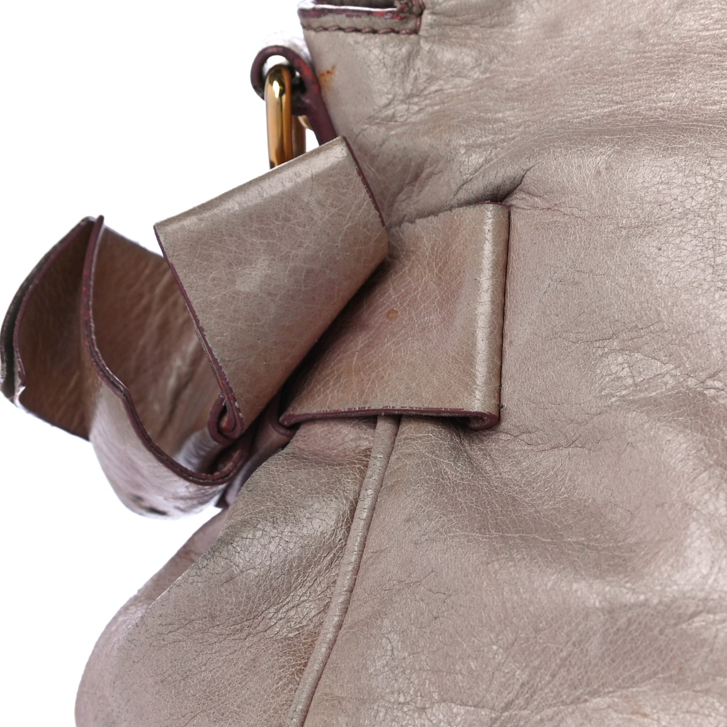 Vitello Lux Large Bow Bag Mughetto