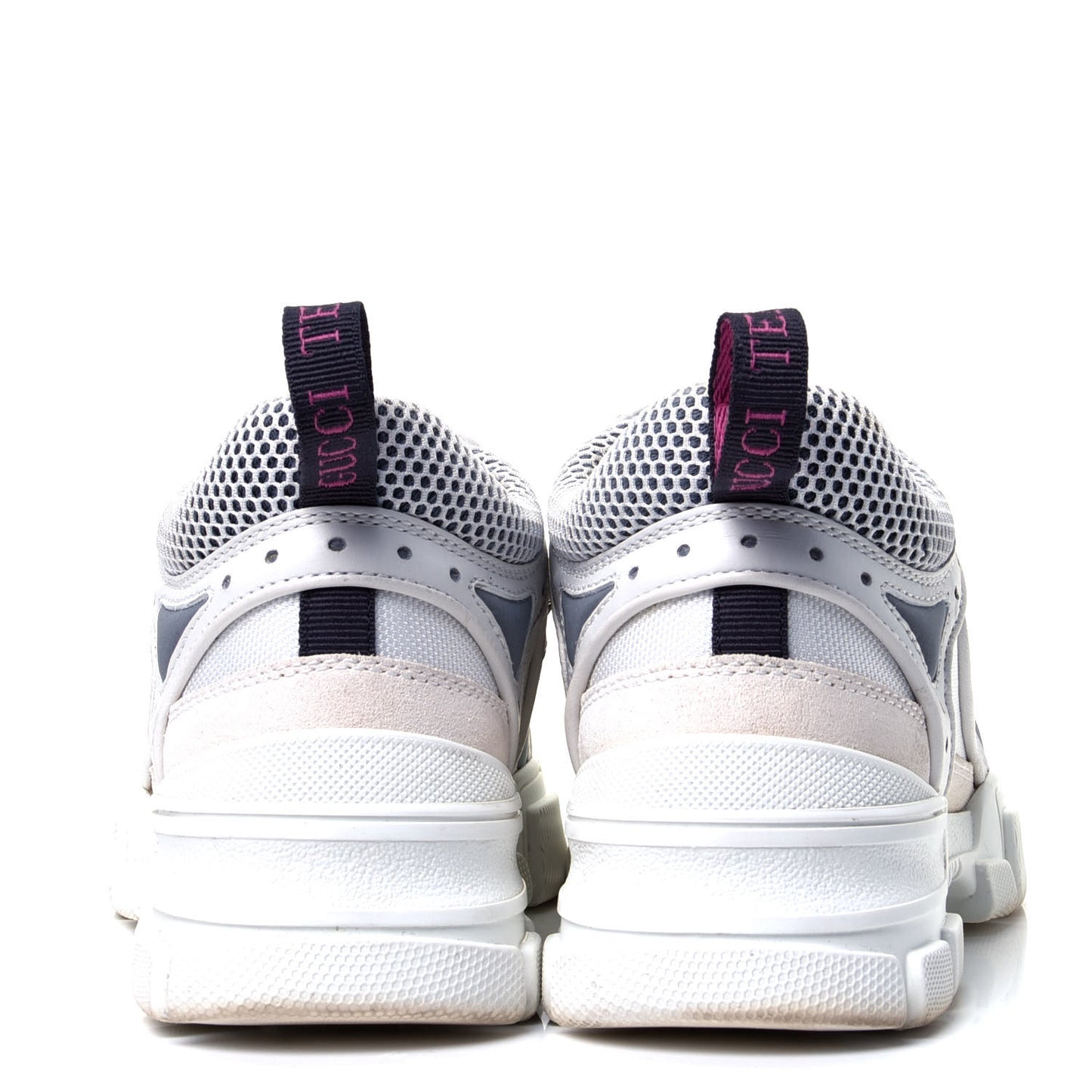 X SEGA Mesh Calfskin Suede Womens Flashtrek Sneakers 36.5 Great White