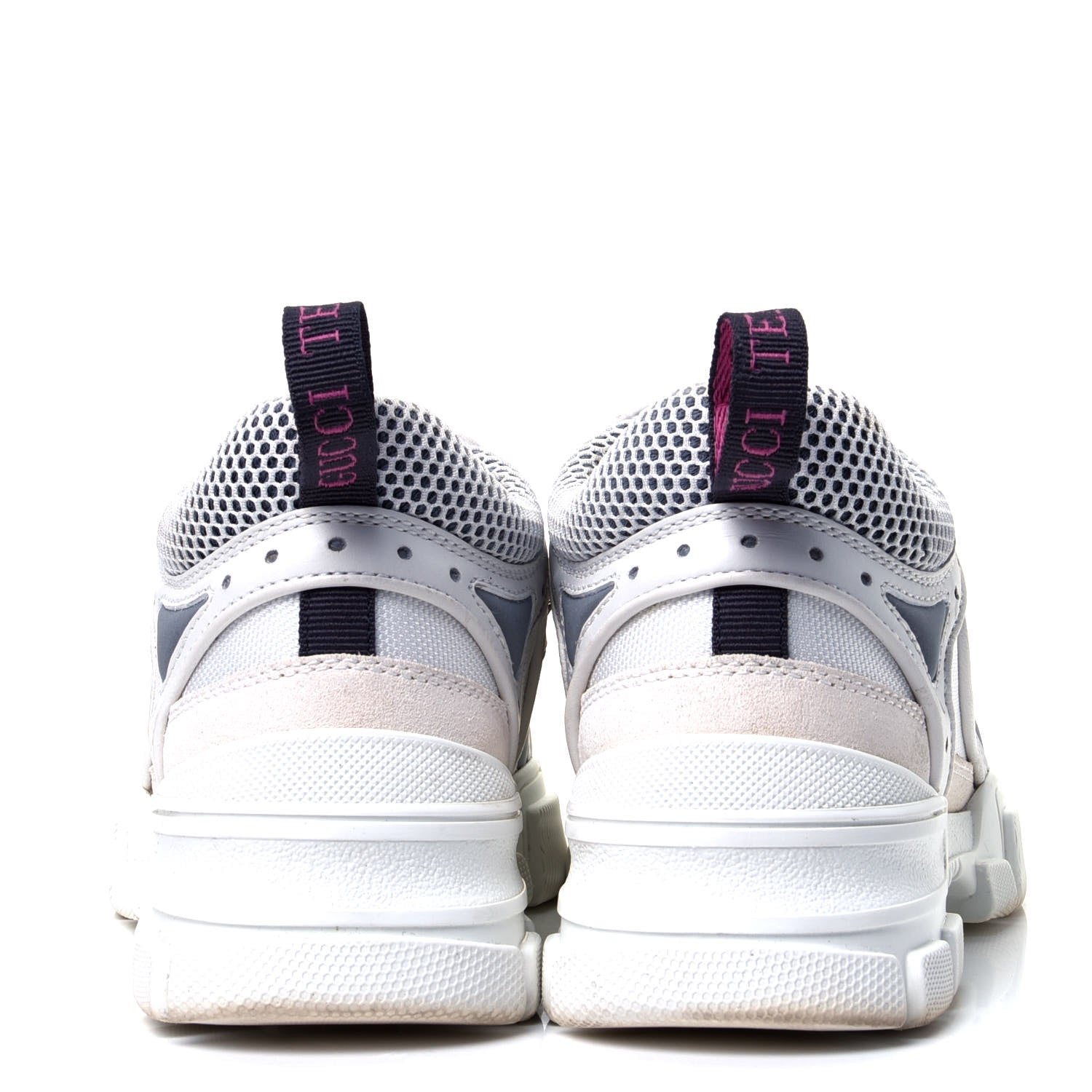 Gucci X SEGA Mesh Calfskin Suede Womens Flashtrek Sneakers 36.5 Great White 6 of 10