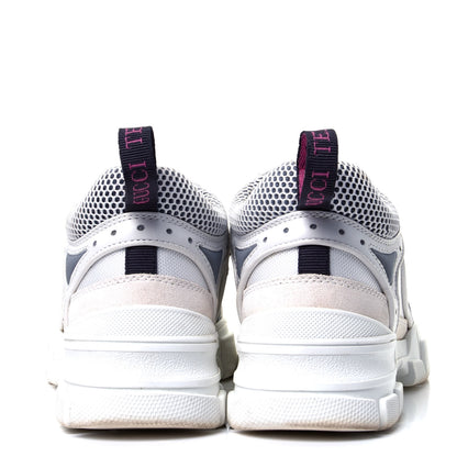 Gucci X SEGA Mesh Calfskin Suede Womens Flashtrek Sneakers 36.5 Great White 6 of 10