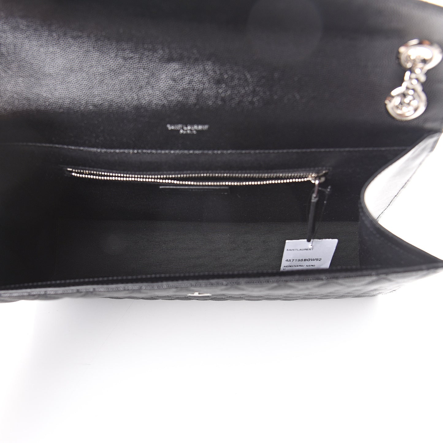 Grain De Poudre Large Tri-Quilt Monogram Satchel Black