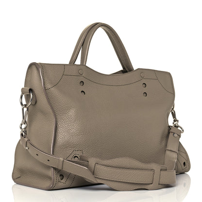 Balenciaga Veau Grana Perforated Blackout Hardware City Gris Cendre 3 of 12