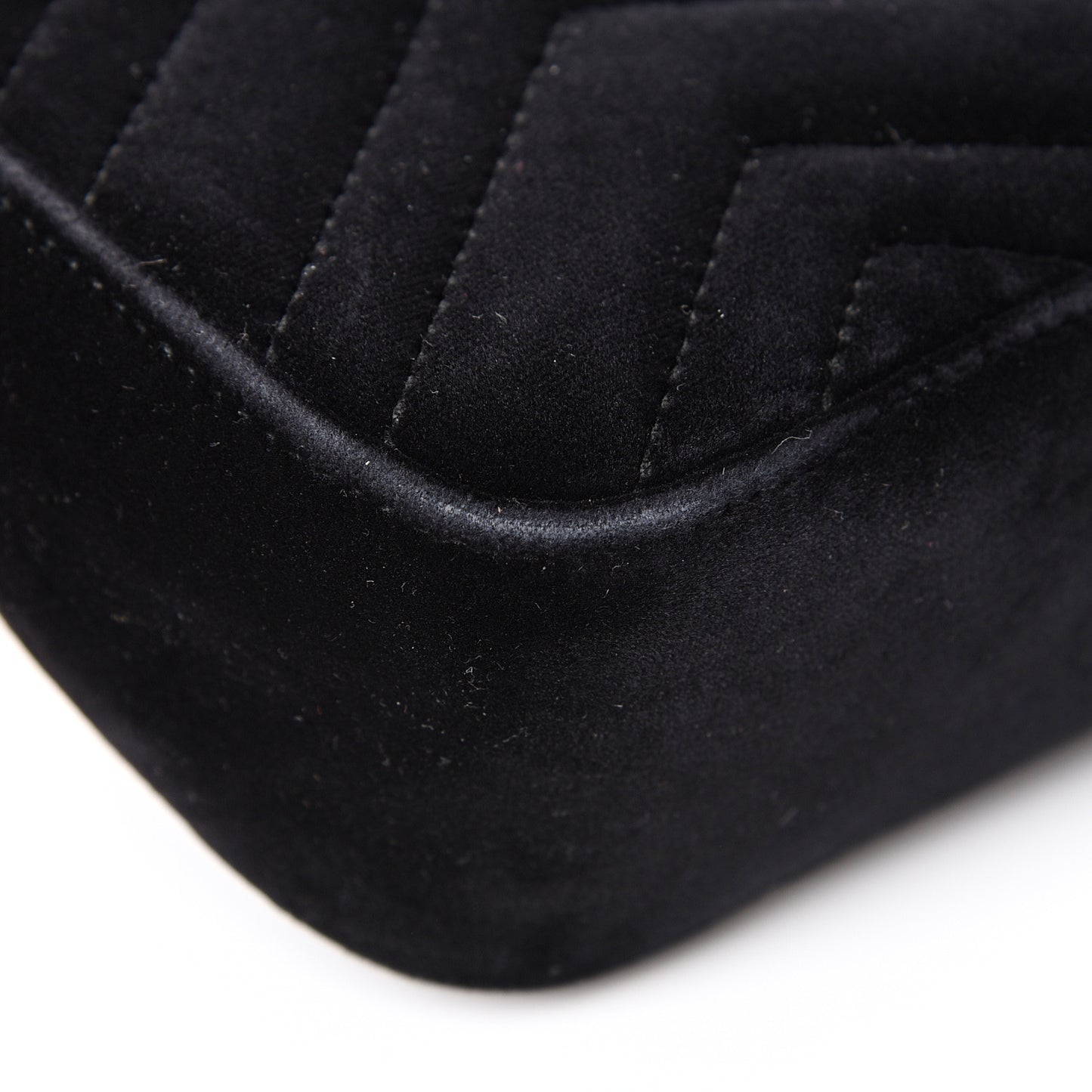 Velvet Matelasse Mini GG Marmont Shoulder Bag Black