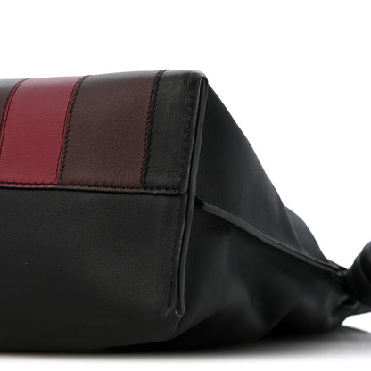 Loewe X ALBERS Nappa Calfskin Medium Flamenco Knot Clutch Black Burgundy 10 of 10