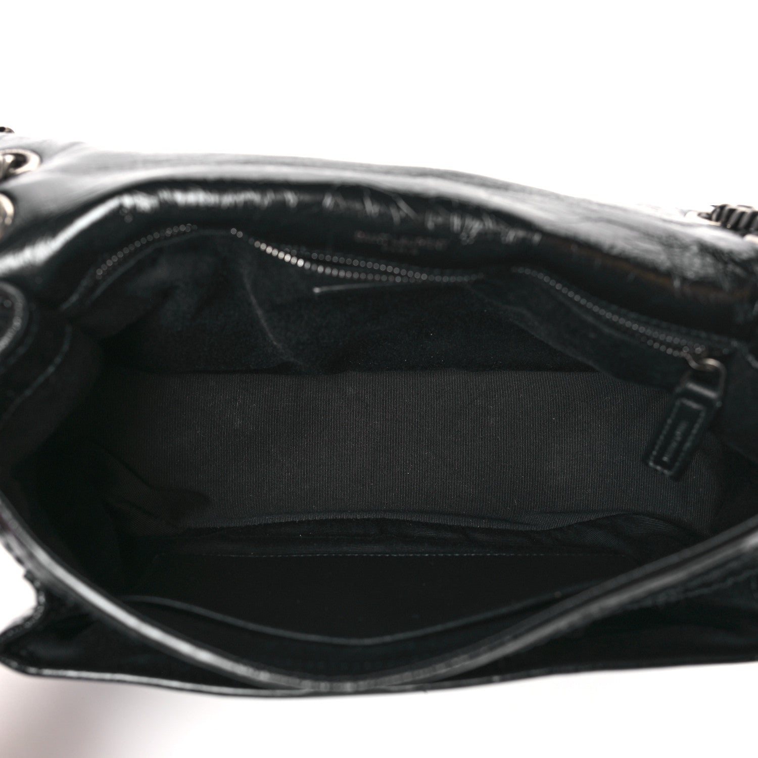 Saint Laurent Crinkled Calfskin Matelasse Monogram Medium Niki Chain Satchel Black 5 of 9