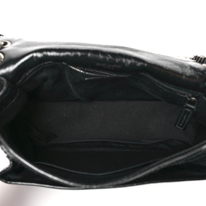 Saint Laurent Crinkled Calfskin Matelasse Monogram Medium Niki Chain Satchel Black 5 of 9