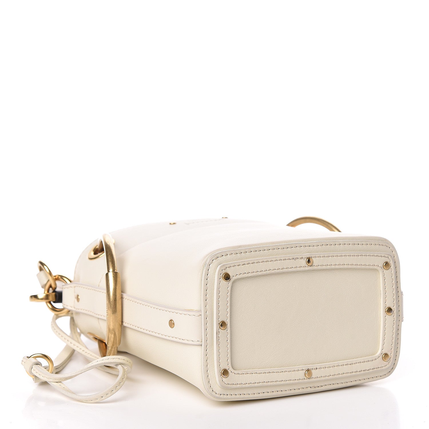 Chloe Smooth Calfskin Mini Roy Bucket Bag Natural White 4 of 12