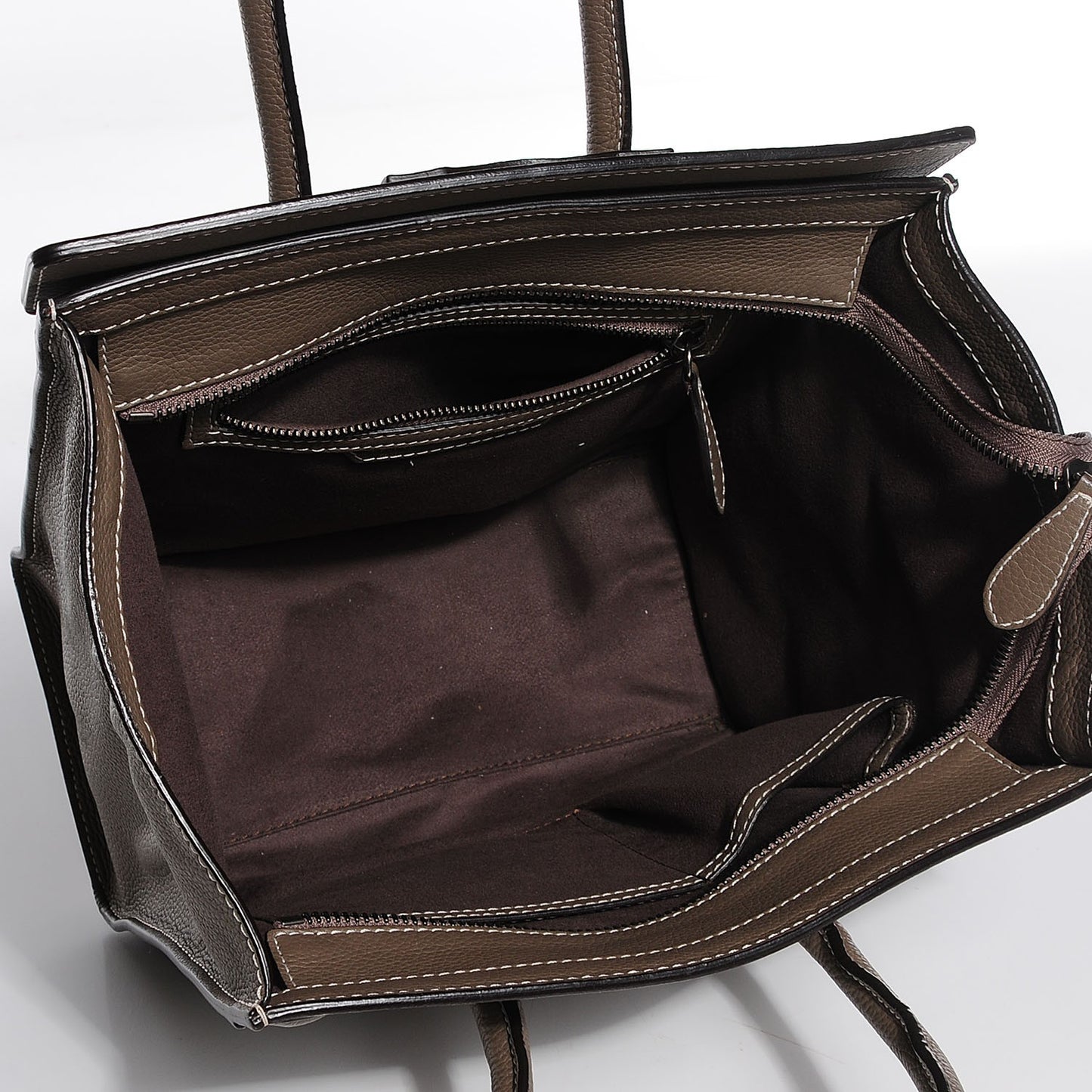 Drummed Calfskin Micro Luggage Souris