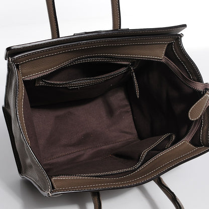 Celine Drummed Calfskin Micro Luggage Souris 5 of 9