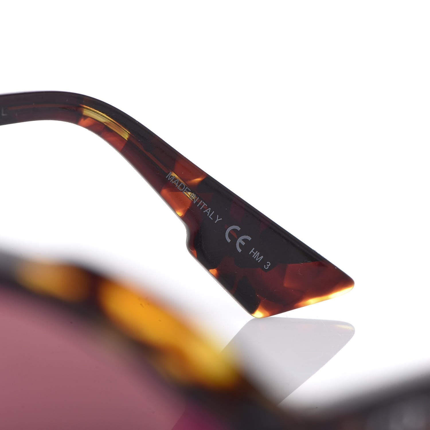 Christian Dior Square Mirrored Abstract Sunglasses Spotted Havana Purple 7 of 8