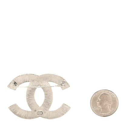 Chanel Baguette Crystal CC Brooch Silver 2 of 4