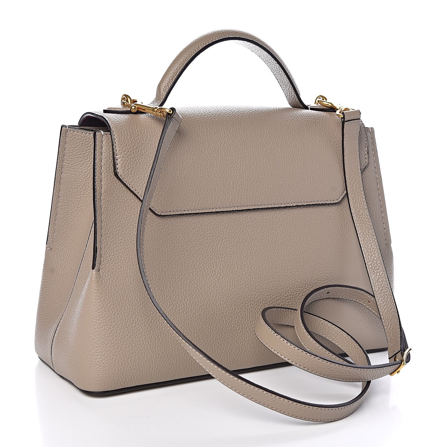 Mulberry Small Classic Grain Calfskin Small Seaton Solid Grey 3 of 8