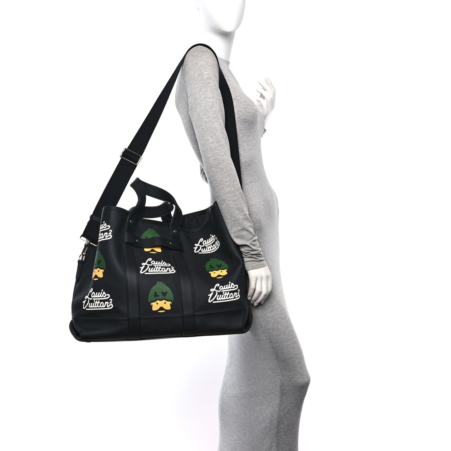 X NIGO Taurillon Duck Trolley Tote Black