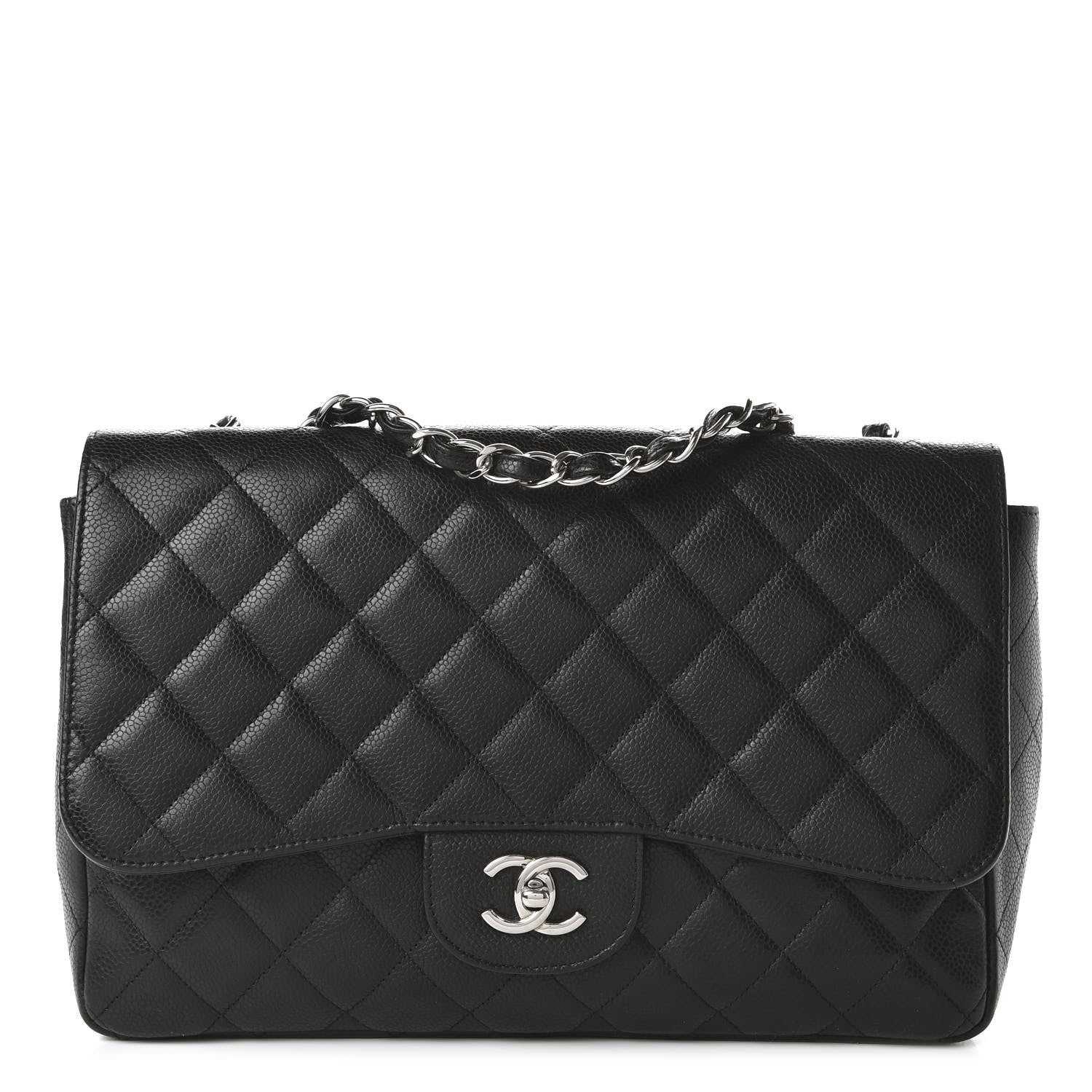 Chanel Caviar Quilted Jumbo Single Flap Black 1 of 11