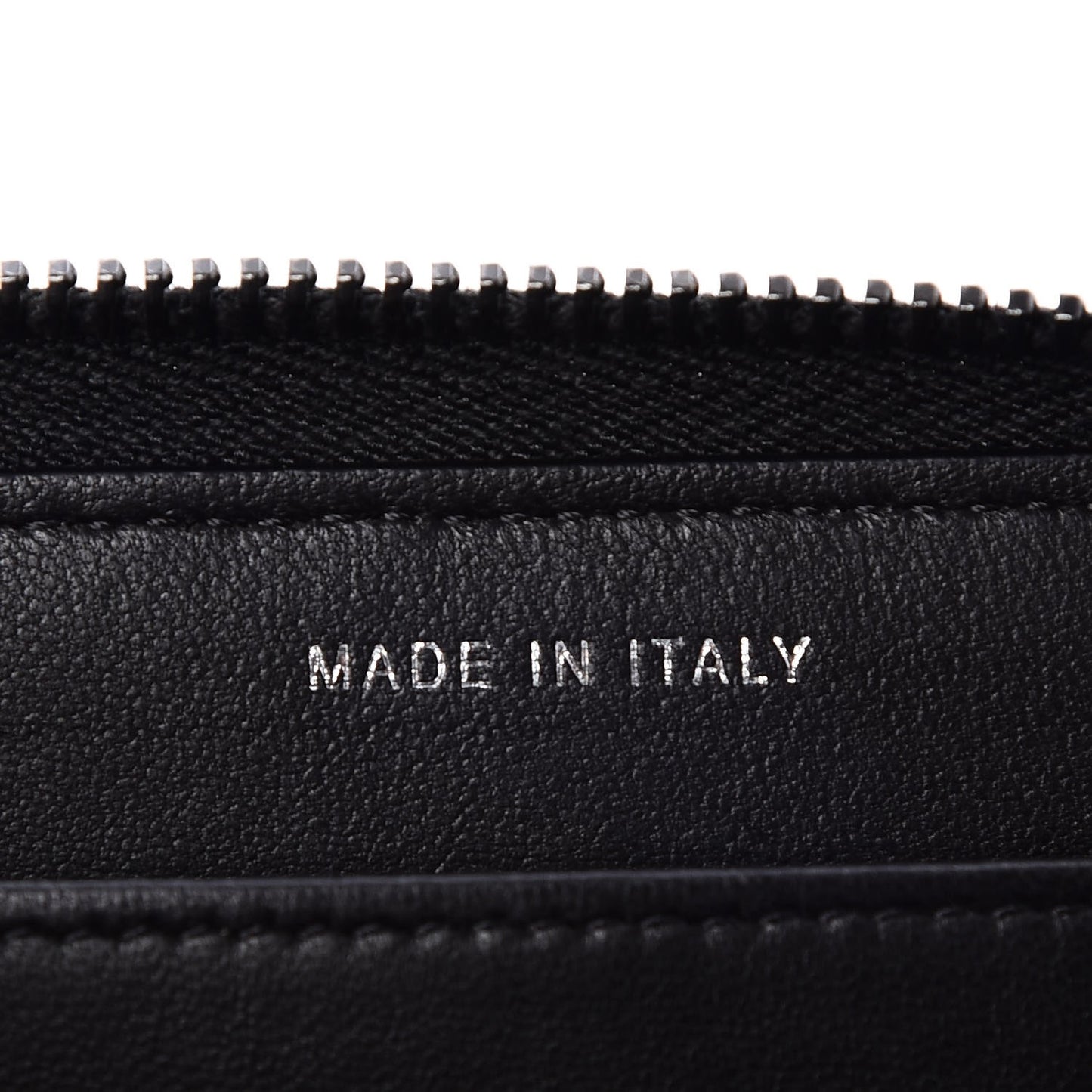 Lambskin Chevron Quilted Zip Around Wallet So Black