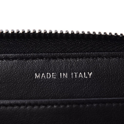 Chanel Lambskin Chevron Quilted Zip Around Wallet So Black 7 of 9