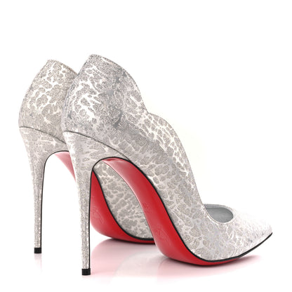 Christian Louboutin Glitter Specchio Hot Chick 100 Pumps 39 Silver 4 of 8