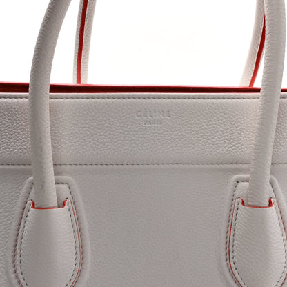 Celine Grained Calfskin Medium Phantom Luggage White 6 of 12