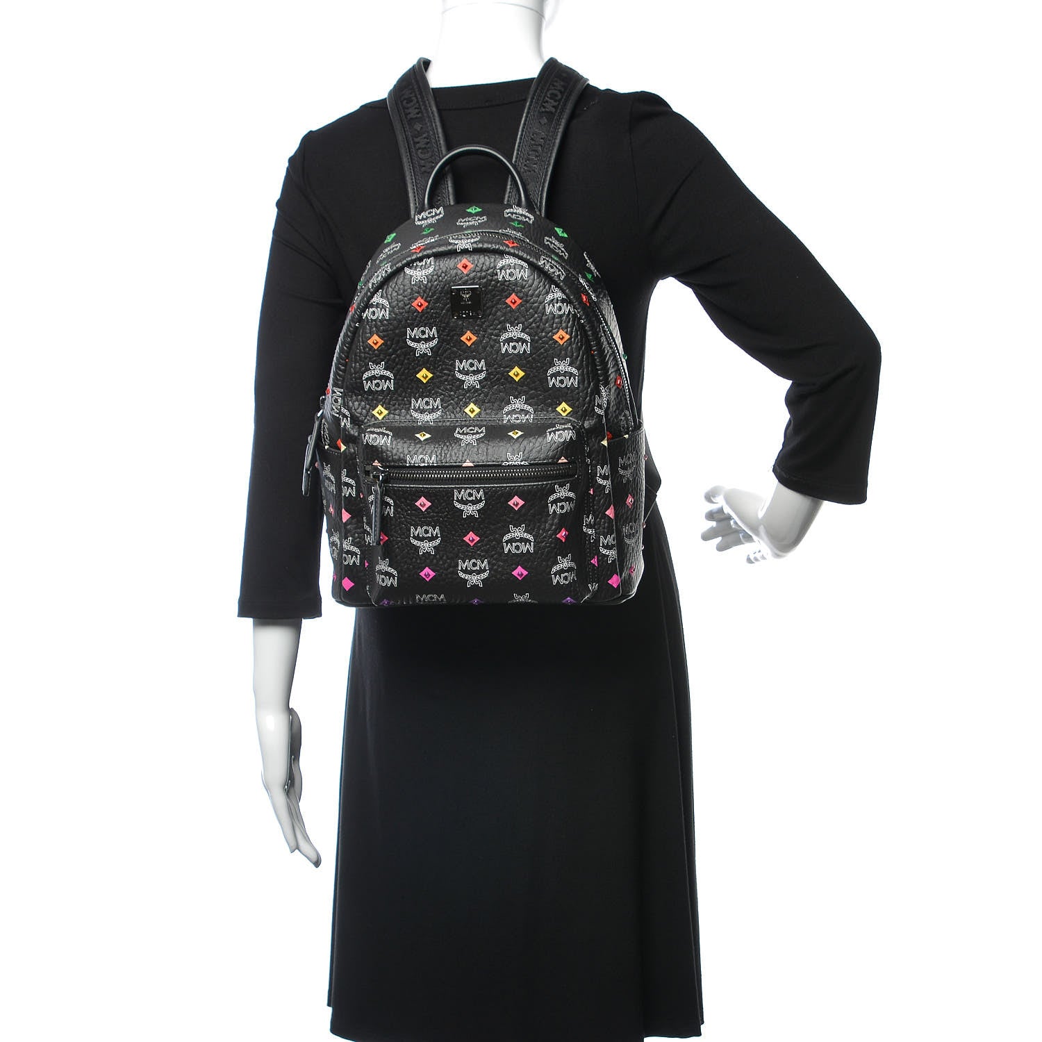 MCM Visetos Spektrum Small Stark Backpack Black 2 of 10