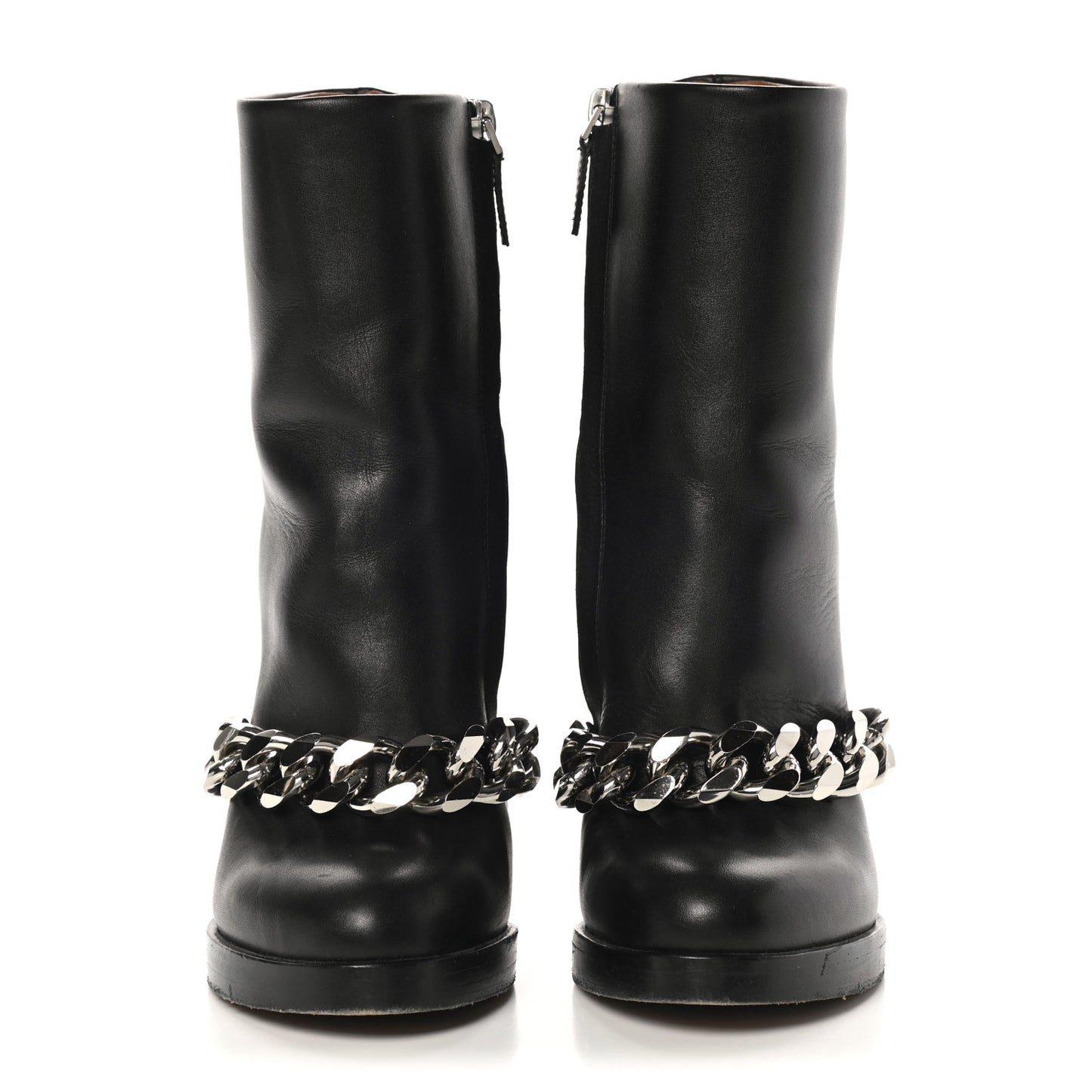 Calfskin Mibotte Chain Boot 35 Black