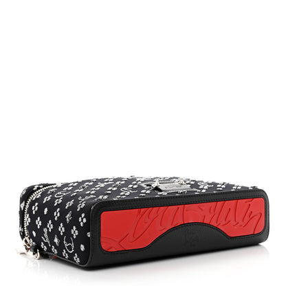 Christian Louboutin Canvas Calfskin Degrade Loubinthesky Kypipouch Messenger Bag Black Silver 4 of 9