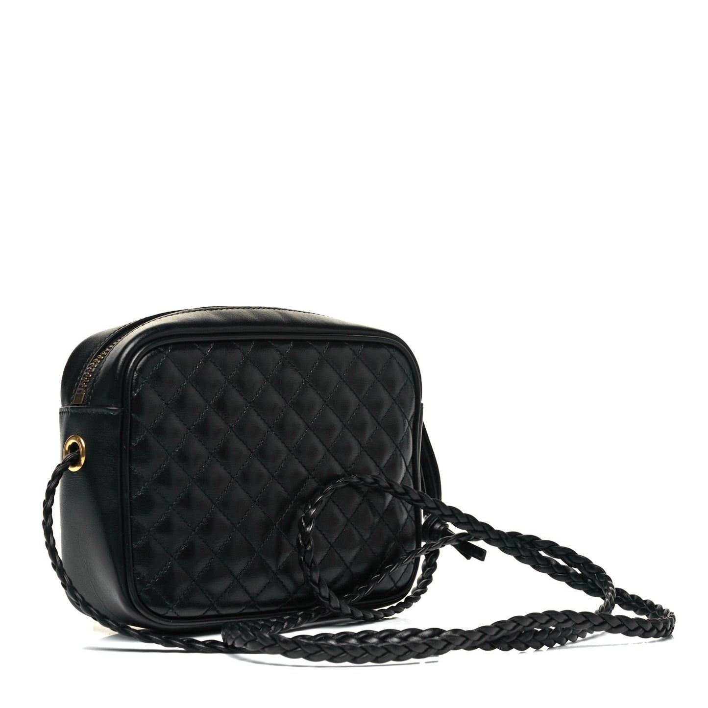 Calfskin Trapuntata Web Mini GG Shoulder Bag Black