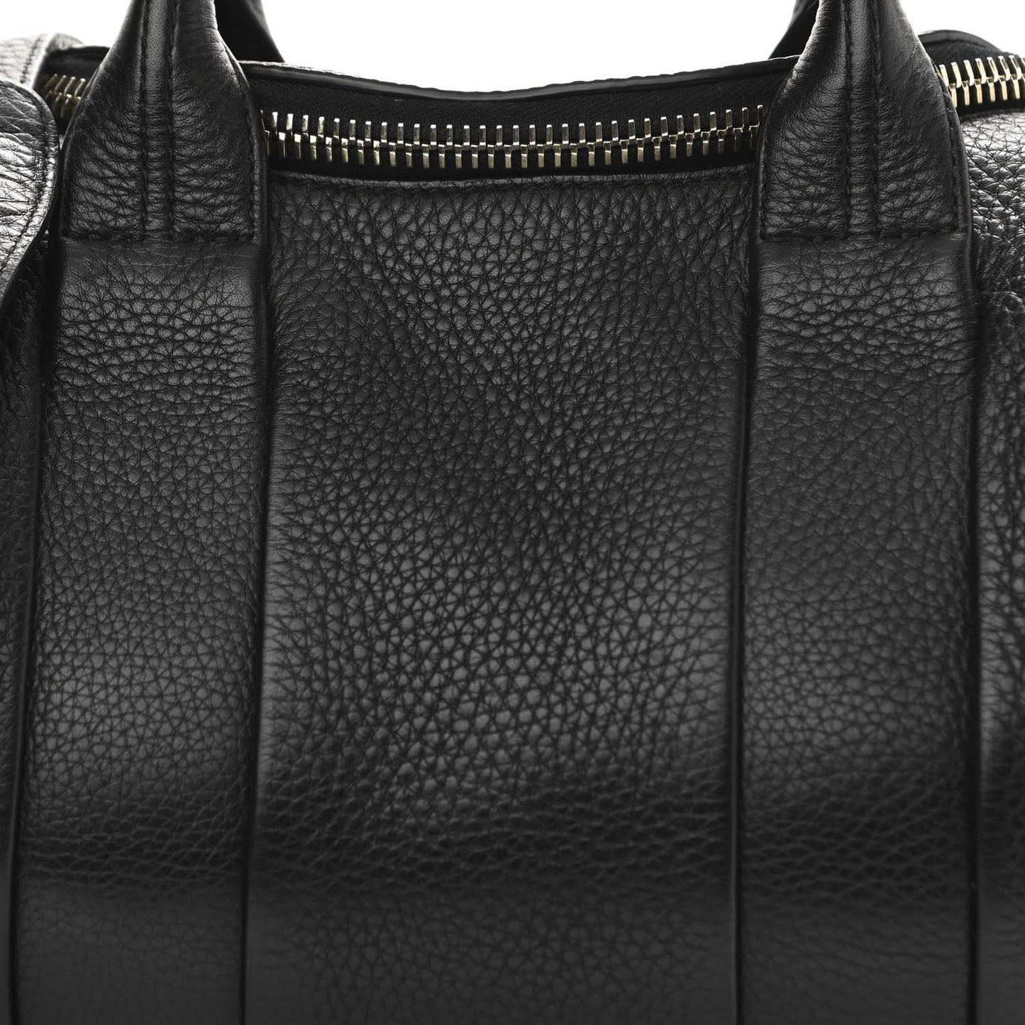 Pebbled Lambskin Mini Rockie Black Pale Gold Hardware