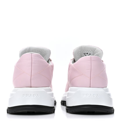 Prada Re-Nylon Piuma Metal Triangle Logo Quilted 45mm Sneakers 40 Alabastro 4 of 11