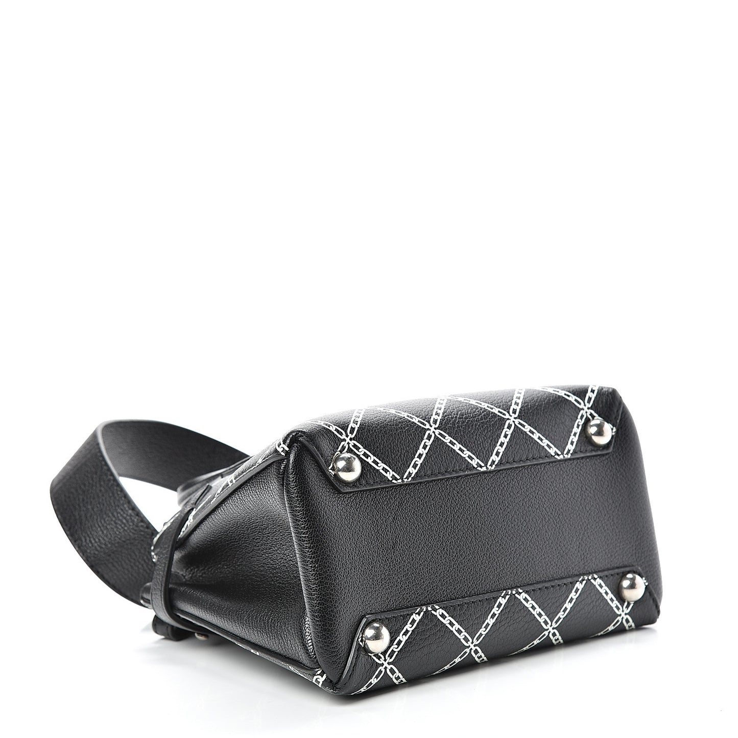 Goatskin Link Print Baby Banner Tote Black