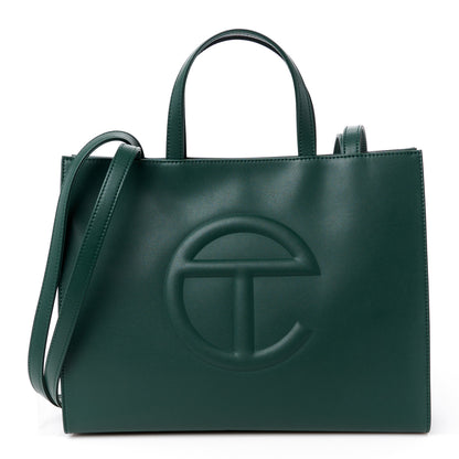 Telfar Vegan Leather Medium Shopping Bag Dark Olive 1 of 12