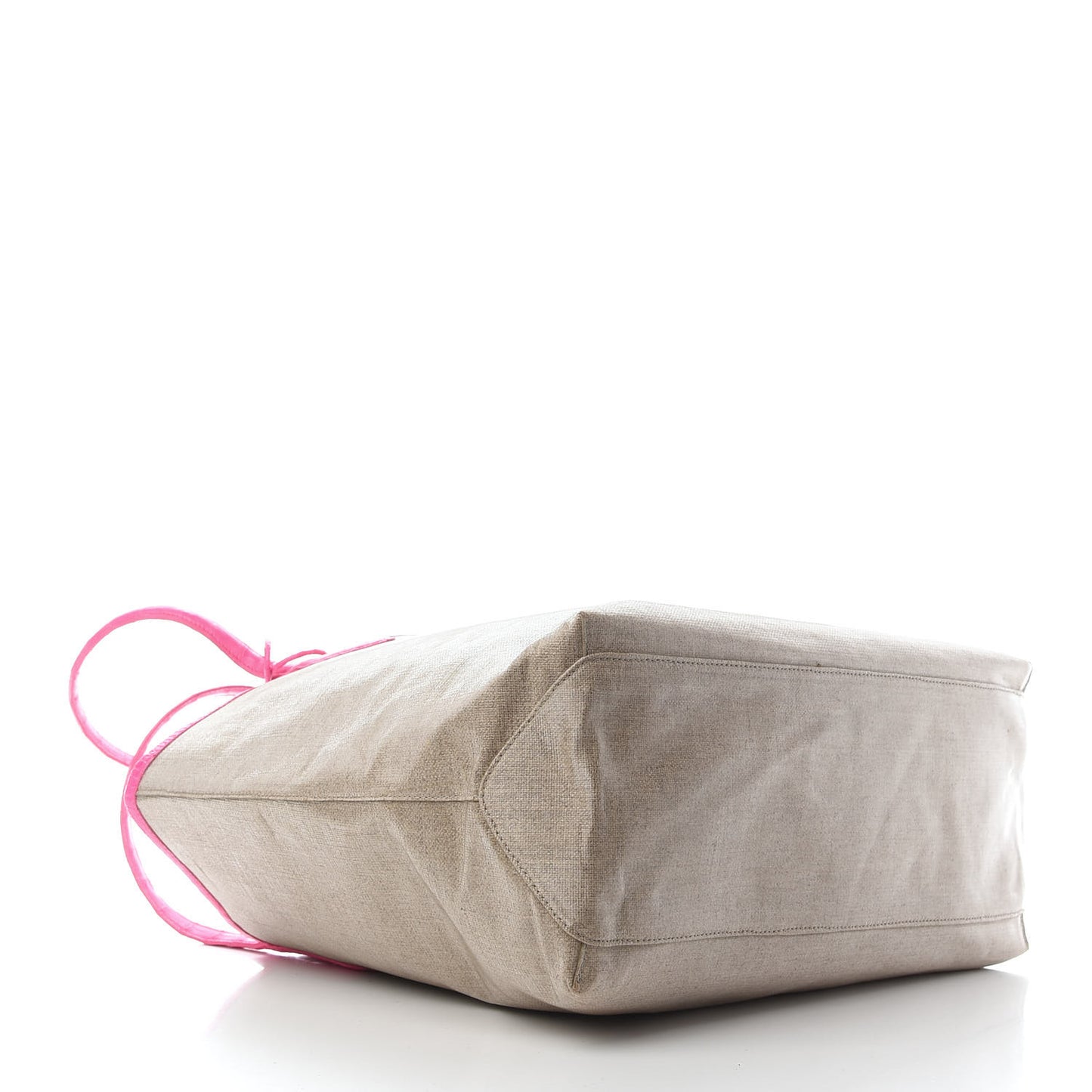 Coated Linen Crocodile Medium Erica Shopper Tote Pink