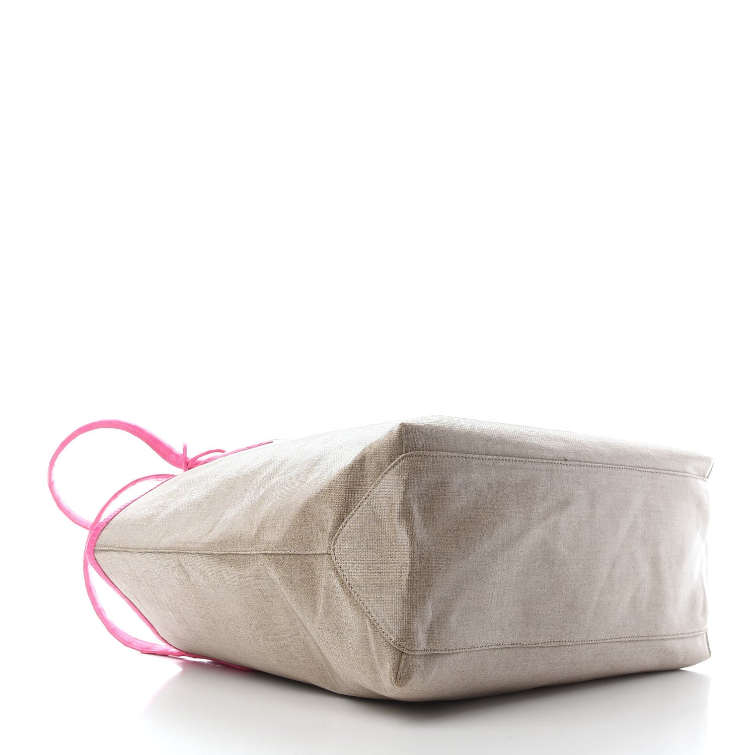 Nancy Gonzalez Coated Linen Crocodile Medium Erica Shopper Tote Pink 4 of 9